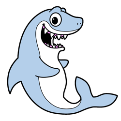 250x250 Cartoon Sharks Step By Step Drawing Lesson