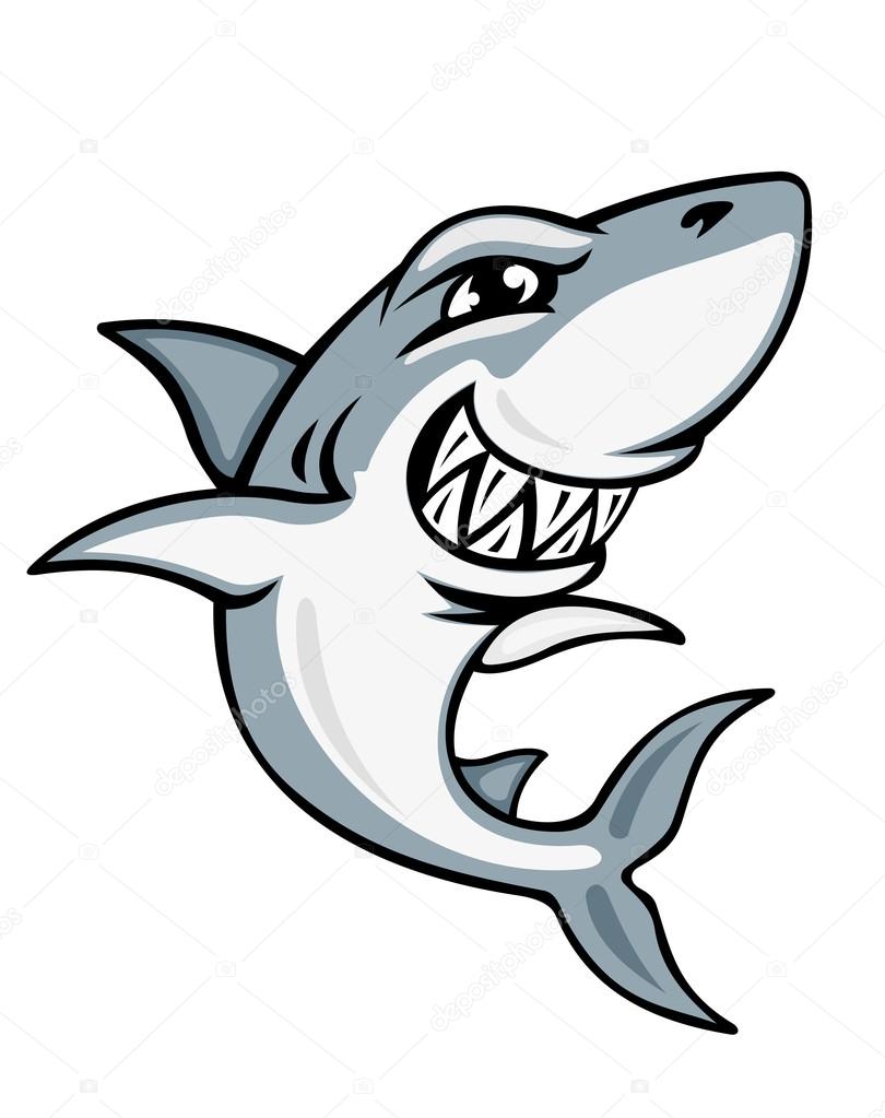 810x1023 Cartoon Shark Mascot Stock Vector Seamartini