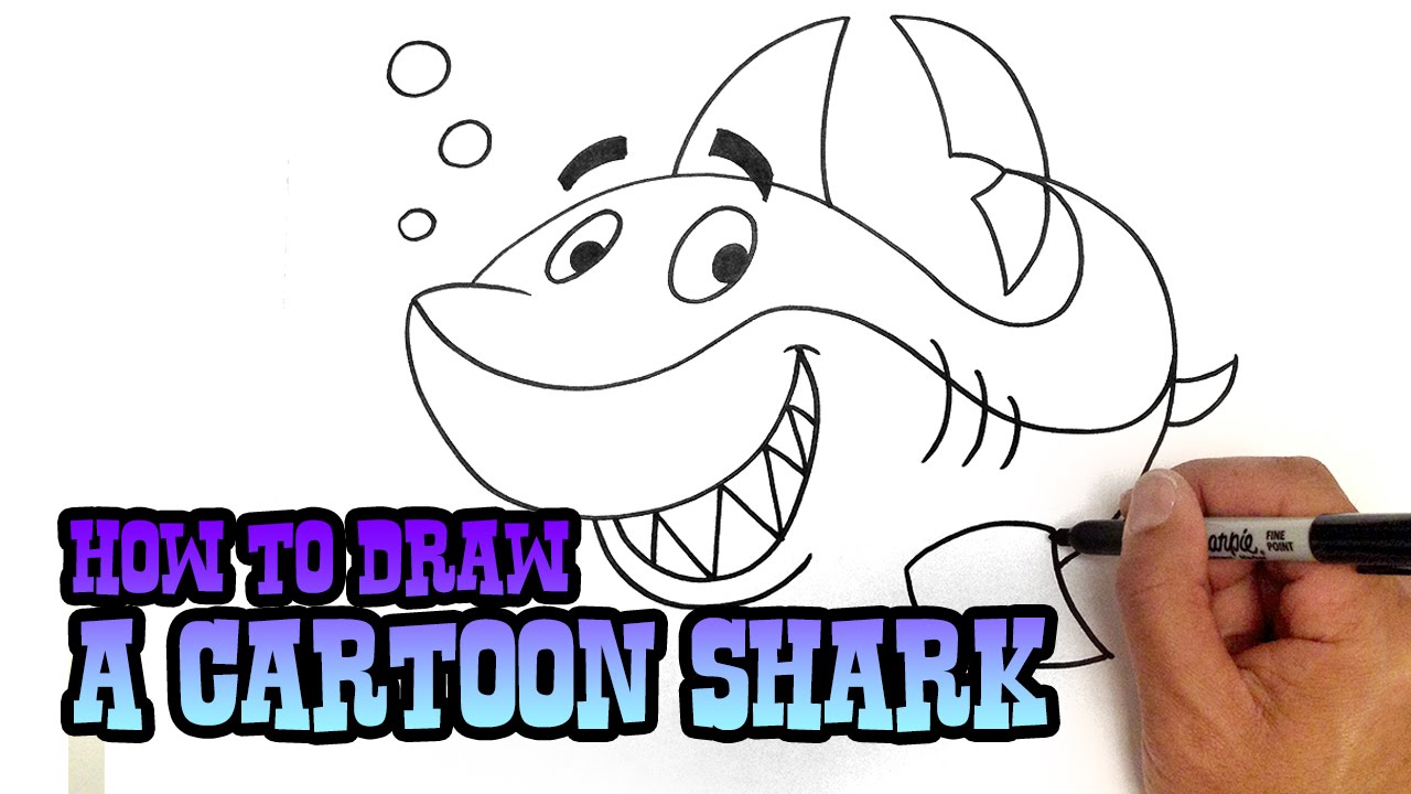 1280x720 How To Draw A Cartoon Shark From Cartooning4kids C4k