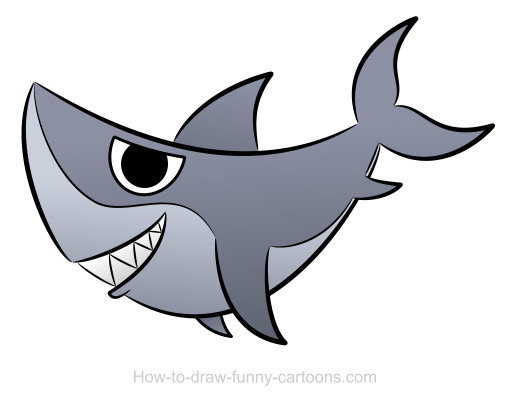 510x400 Shark Drawing (Sketching + Vector)