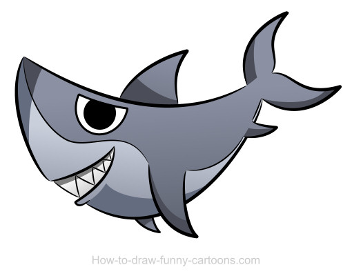 510x400 Shark Drawing (Sketching + Vector)
