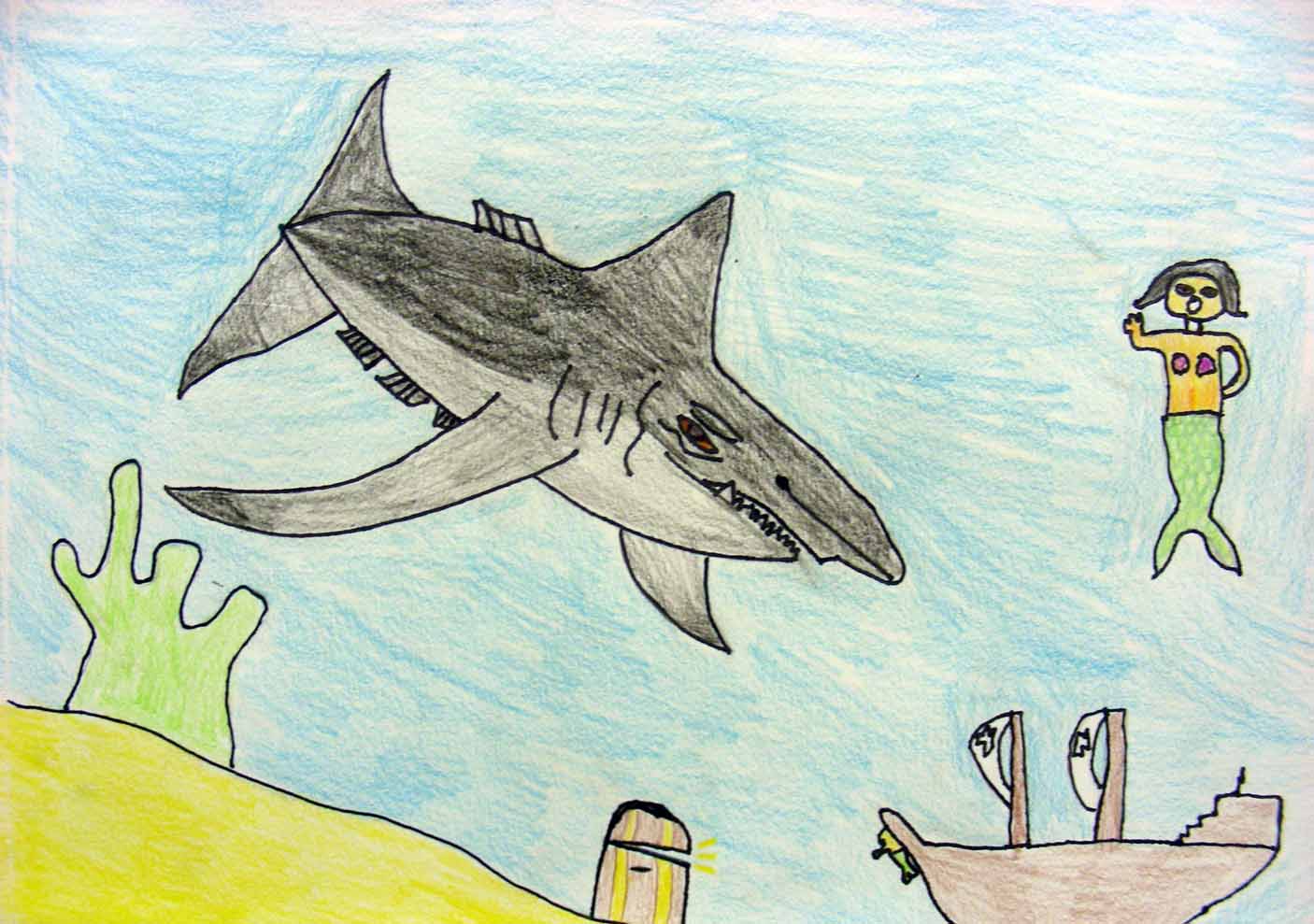 1406x989 Jacob's Shark Drawing
