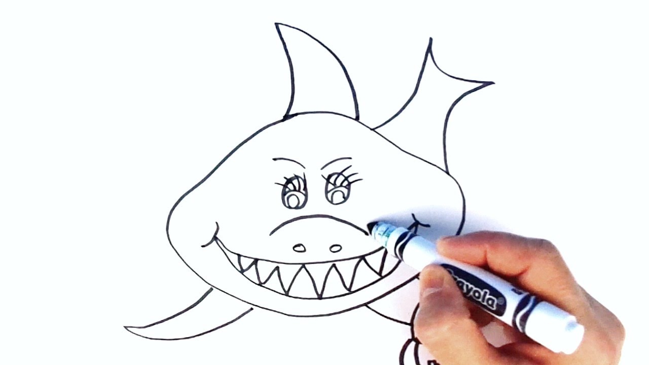 1280x720 Learn To Draw Shark For Kids L Learning Coloring Pages L Drawing