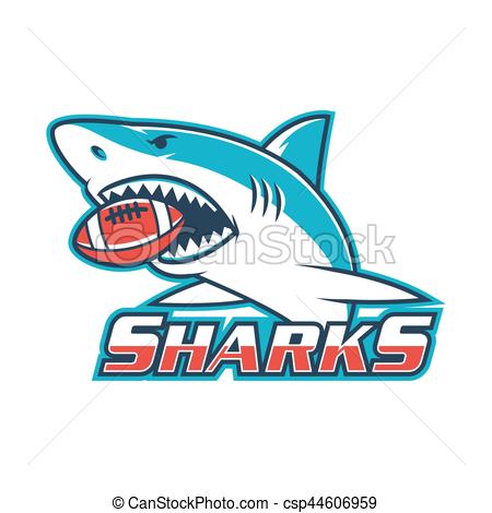450x470 Illustration, Emblem Shark Holds Ball In His Mouth, Format