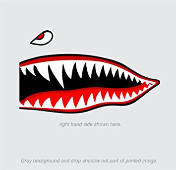 355x343 Flying Tigers Shark Teeth Decal Sticker Wwii Military