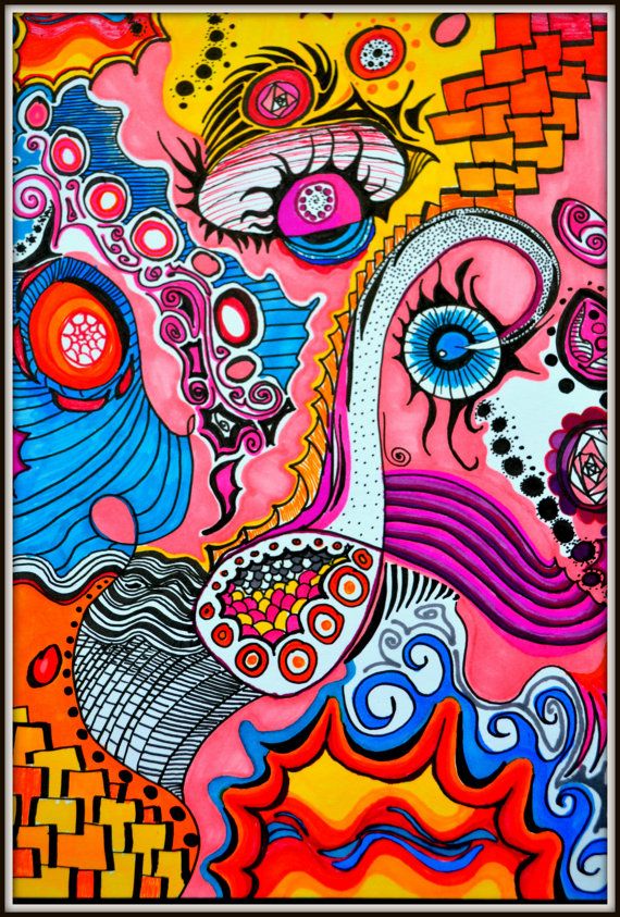 570x843 Original Pen And Ink Drawing, Fine Art Drawing, Sharpie Marker