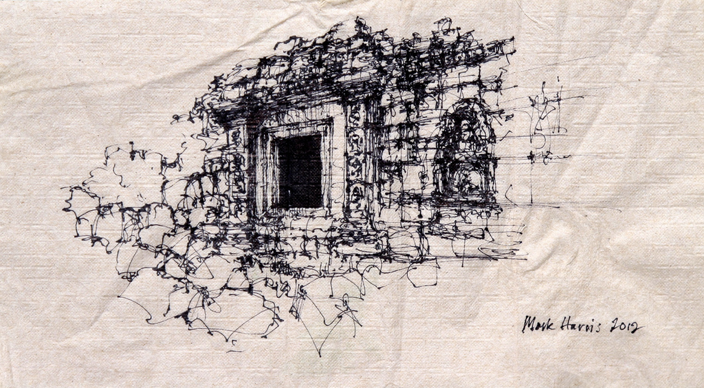 1024x564 Angkor Wat Sketch, Starbucks Napkin And Sharpie Pen