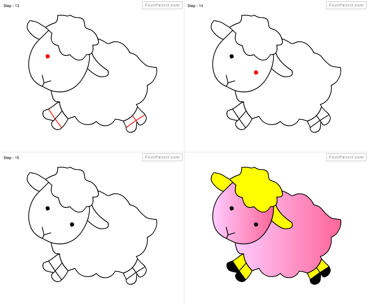 1250x1032 Sheep Drawing For Kids How To Draw Sheep For Kids Step By Step