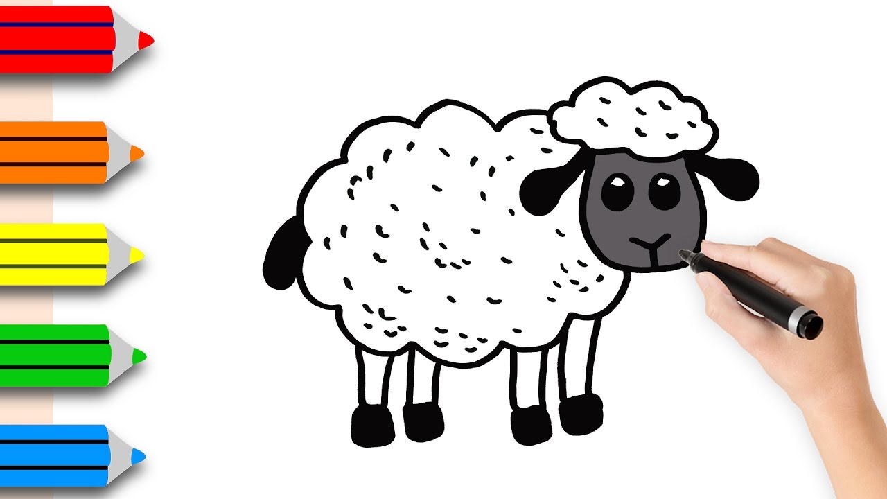 Sheep Drawing For Kids at GetDrawings | Free download