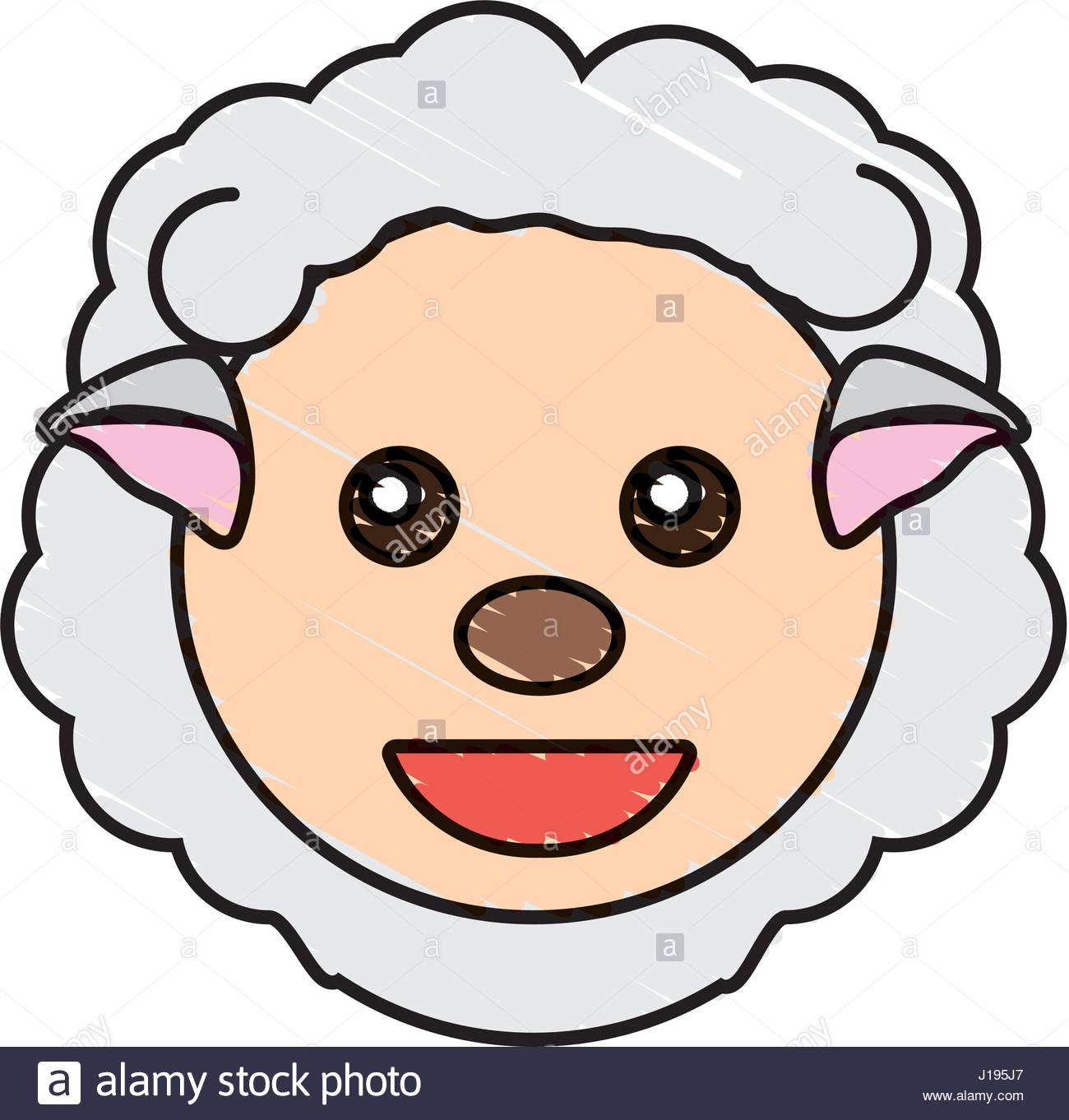 1300x1362 Cute Sheep Drawing Animal Stock Vector Art Amp Illustration, Vector