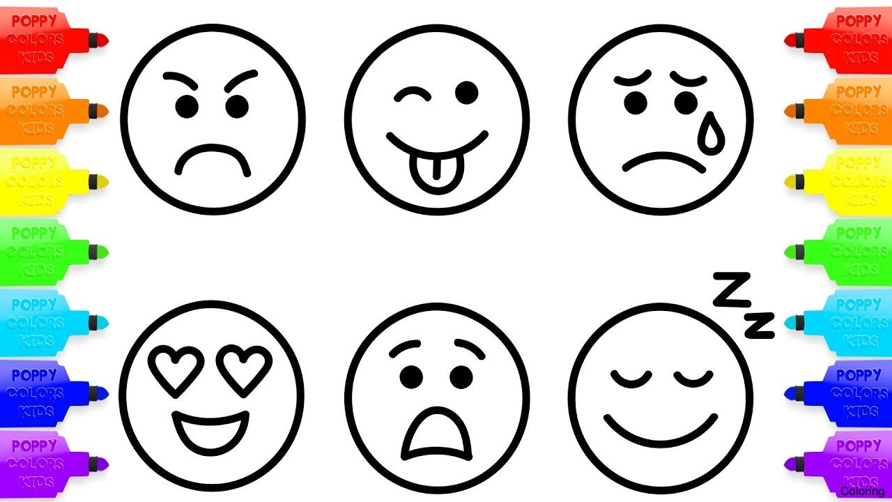 1280x720 Manificent Design Emoji Coloring Pages How To Draw Kissing Step