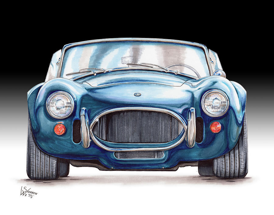 900x707 Ford Shelby Ac Cobra Drawing By Shannon Watts