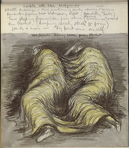 446x512 Shelter Sketch Book (1945) Henry Moore. Sleepers In The Bomb