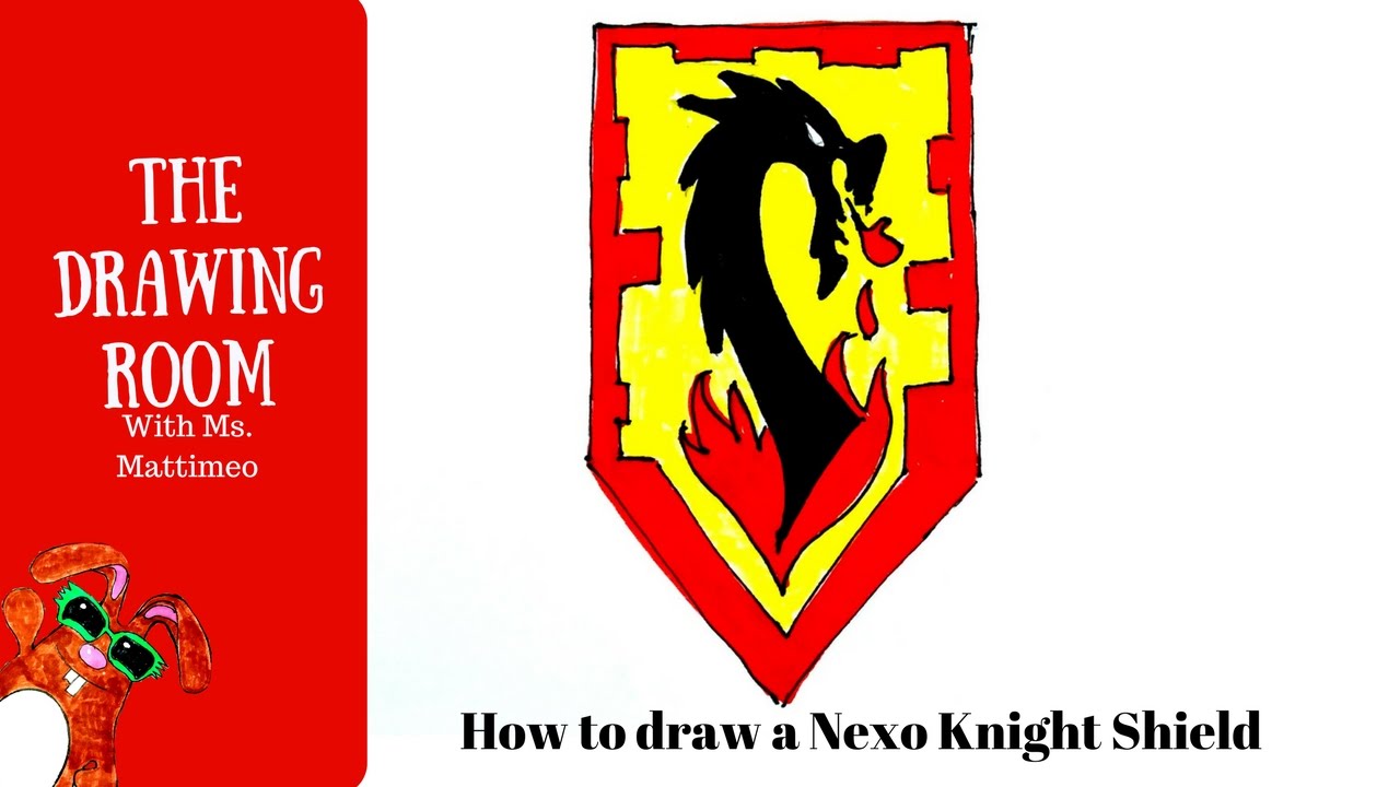 1280x720 How To Draw A Nexo Knights Power Shield Lava Dragon