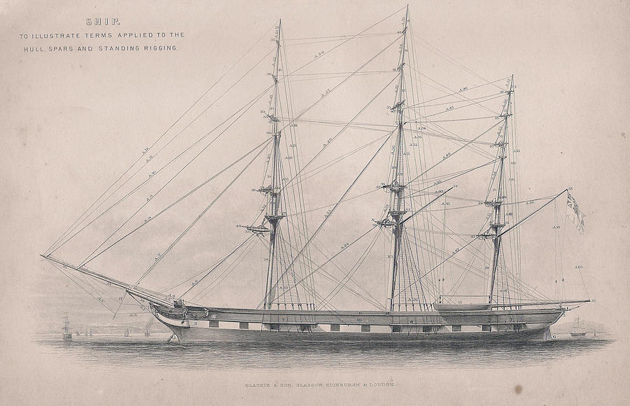 900x580 Drawing Of An Old Ship Drawing By Anon