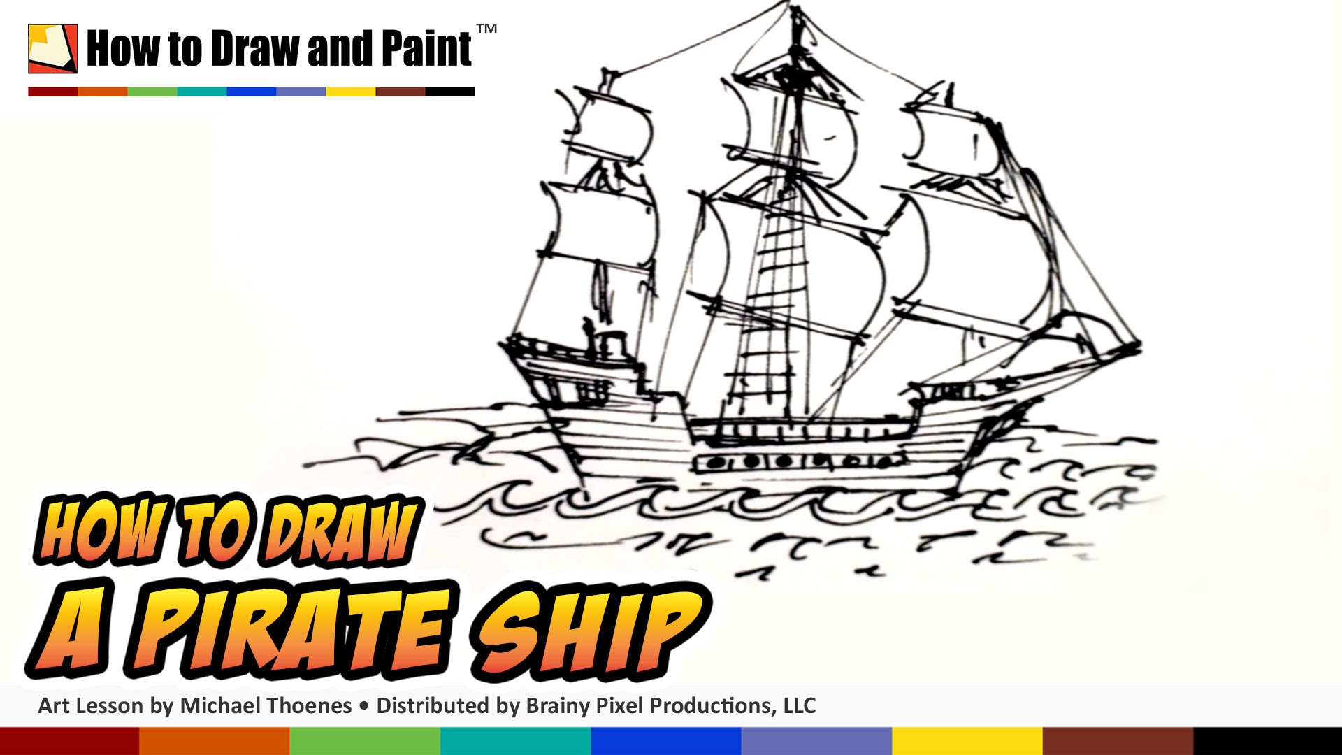 1920x1080 How To Draw A Pirate Ship Doodle