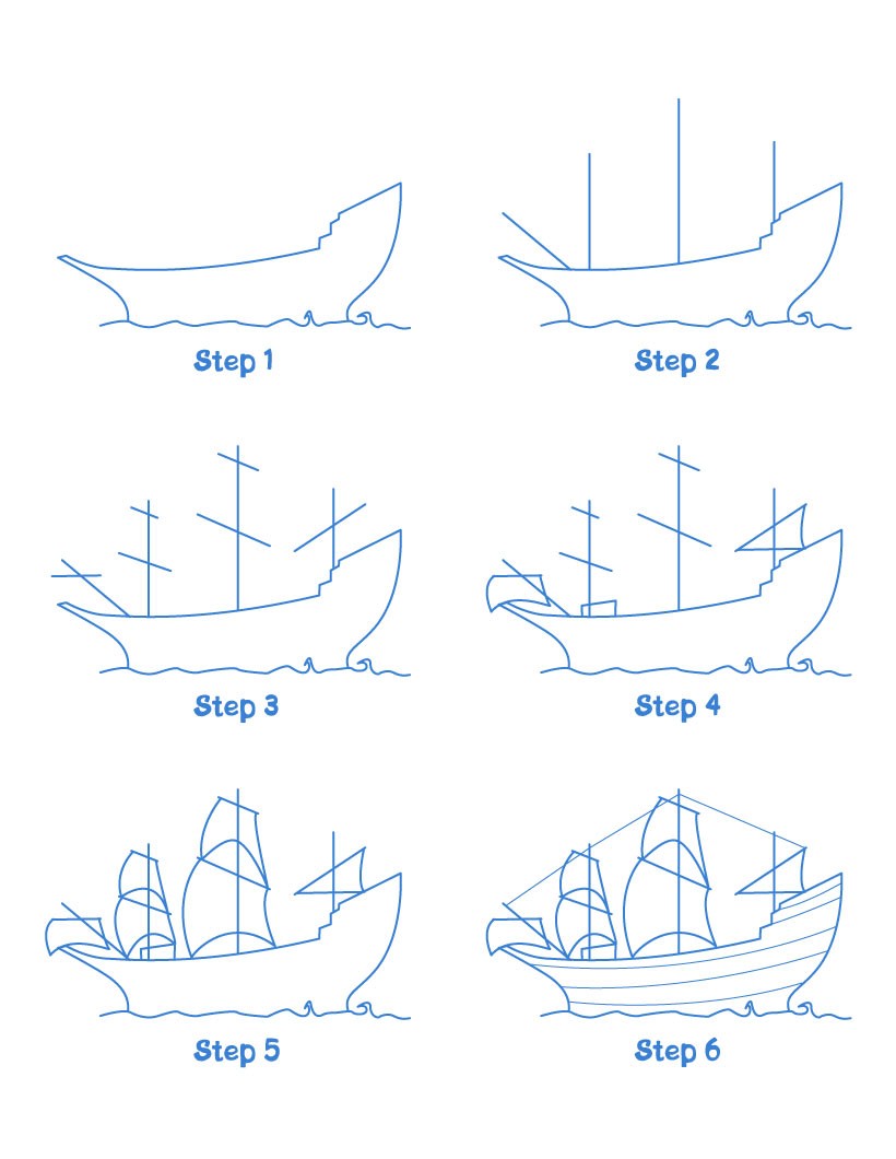 820x1060 How To Draw Mayflower Ship