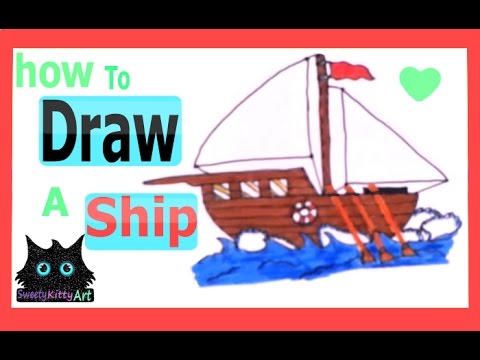480x360 How To Draw A Ship Easy Drawing For Kids Draw Step By Step