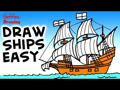 480x360 How To Draw The Mayflower Step By Step Shoo Rayner Author