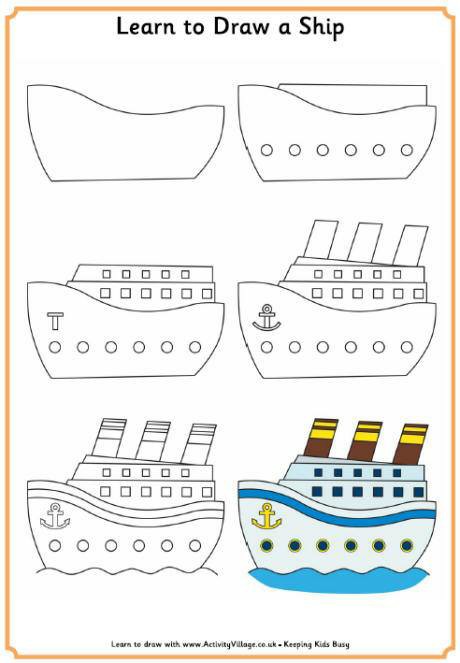 460x663 Learn To Draw A Ship Learn To Draw