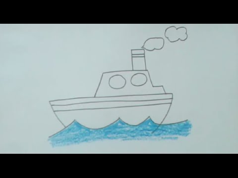 480x360 How To Draw Ship Step By Step Very Easily For Kids, Beginners