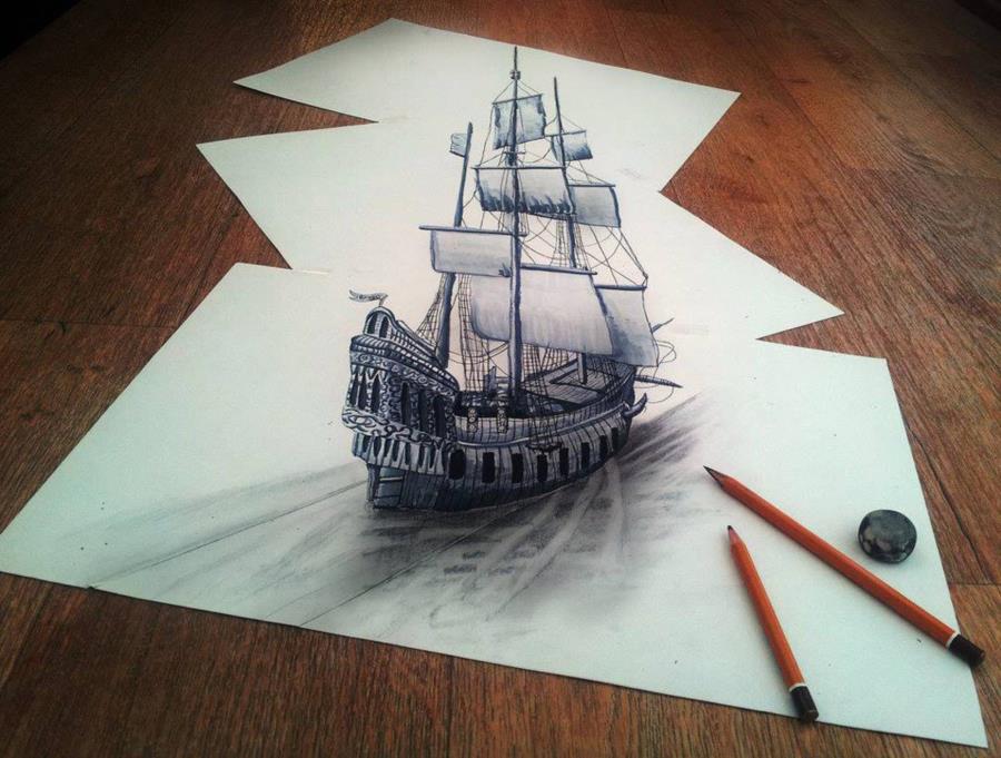 900x681 Pencil Drawing Of A Ship