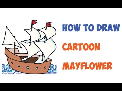480x360 How To Draw The Mayflower Ship Easy Step By Step Drawing Tutorial