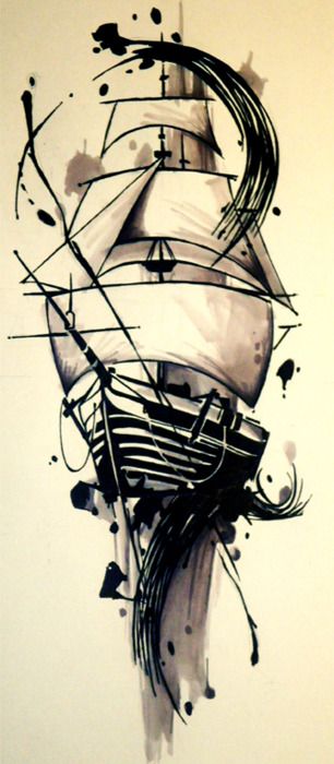 306x700 Traditional Tattoo Boat
