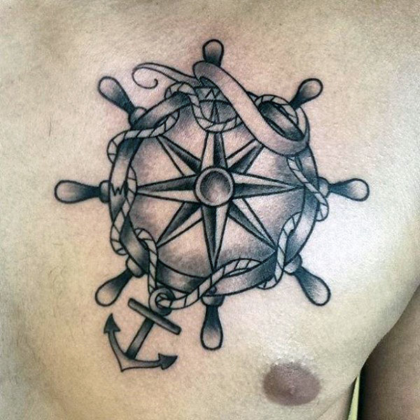 600x600 70 Ship Wheel Tattoo Designs For Men