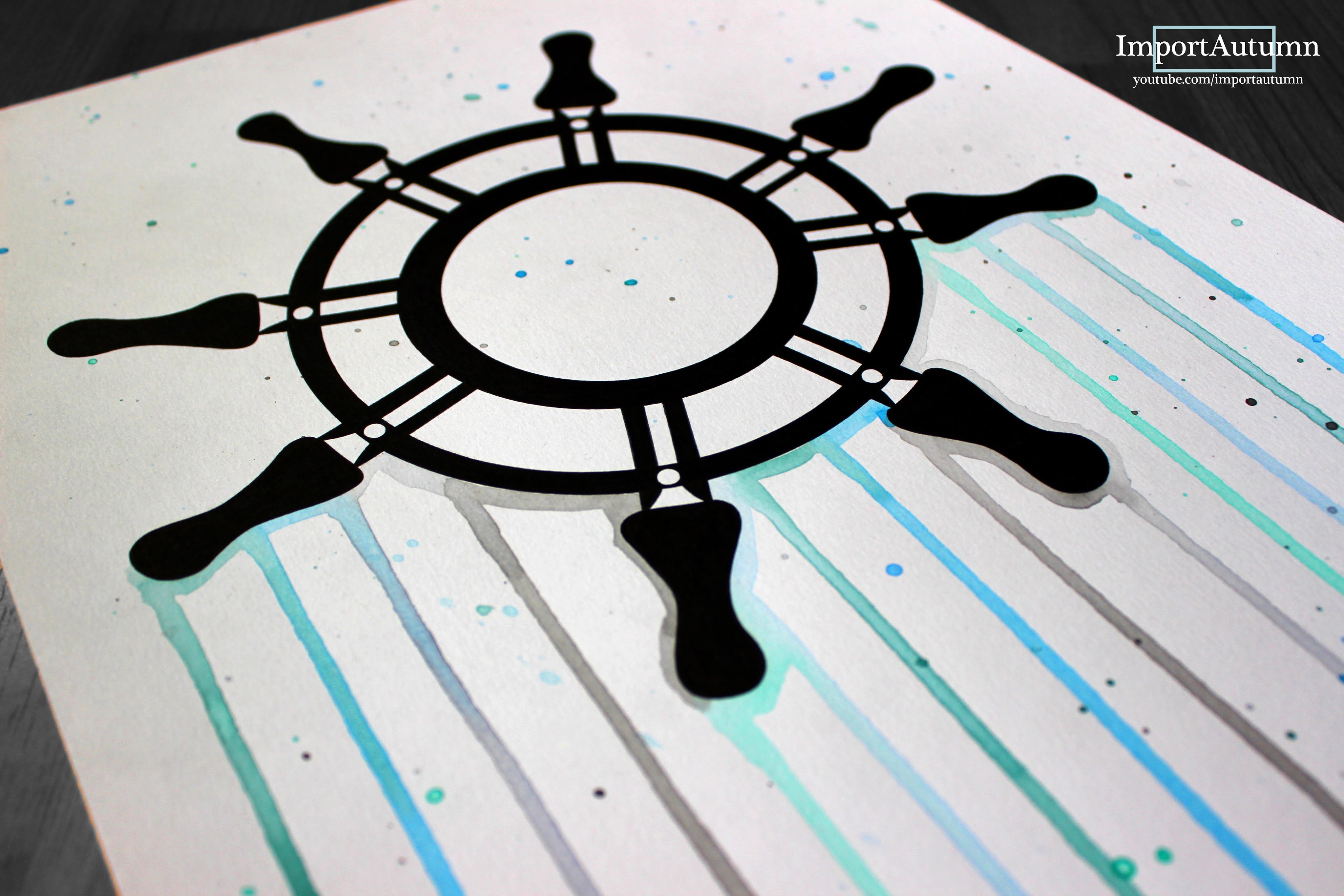 4096x2731 Drawing A Ships Wheel Steering Helm Boat Wheel [Artwork]