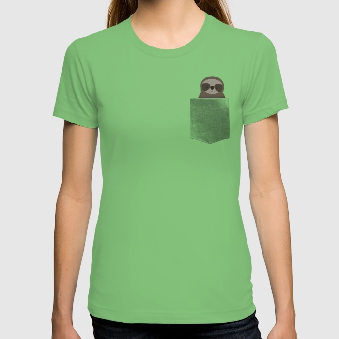 700x700 Pocket, Shirt, Sloth, Cartoon, Cute, Animal, Lazy, Drawing
