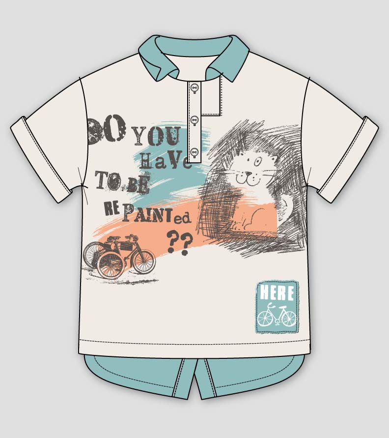 792x891 Cute Cat Print Polo Shirt Kidsfashionvector Cute Vector Art