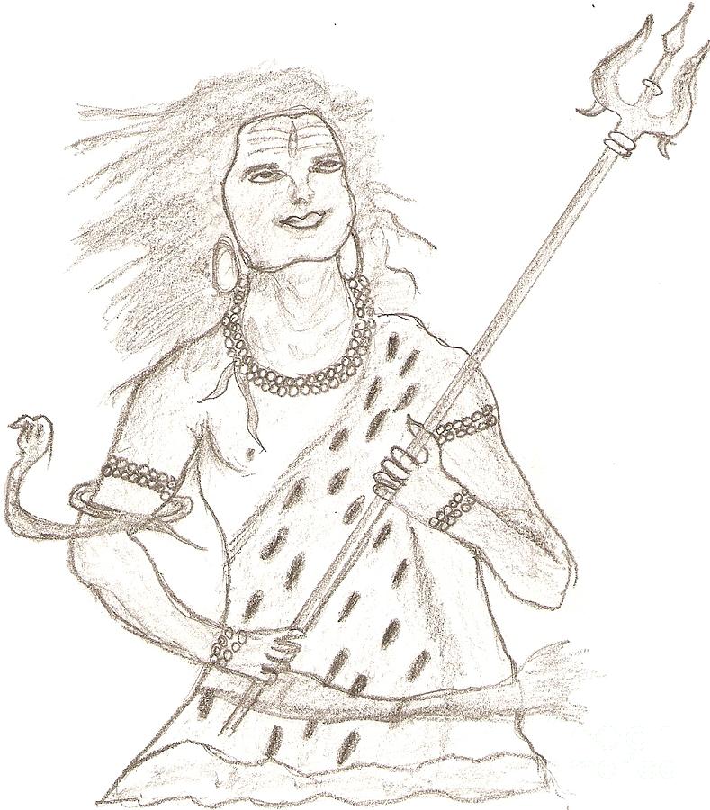 789x900 Lord Shiva Drawing By Karthik