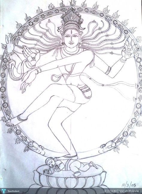 474x649 Nataraja In Sketching By K C Vamshi Krishna Drawsomething