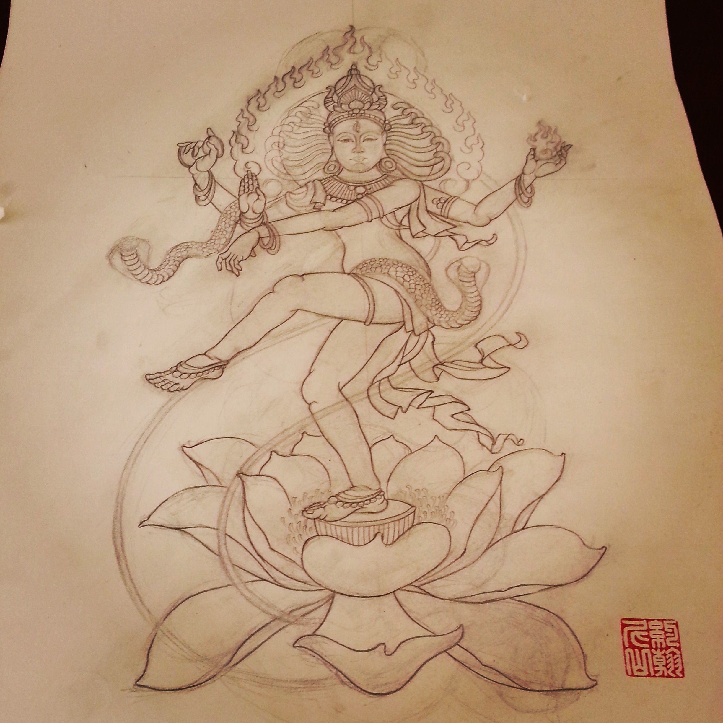 Shiva Nataraja Drawing at GetDrawings Free download