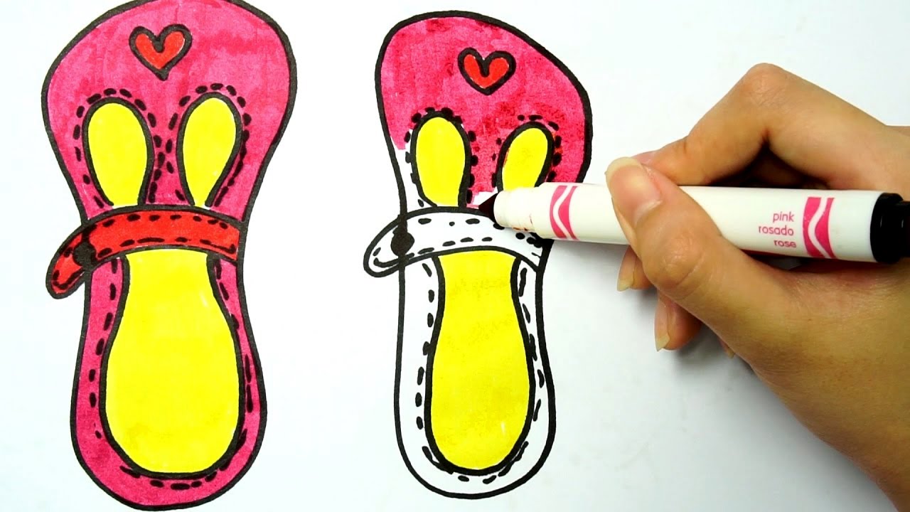 1280x720 Learn To Draw And Coloring Cute Shoes For Girls Drawing For Kids