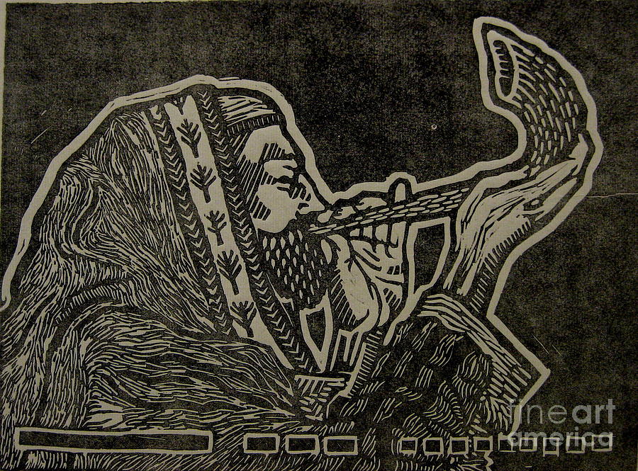 900x665 The Shofar Drawing By Jonathan Edward Shaw