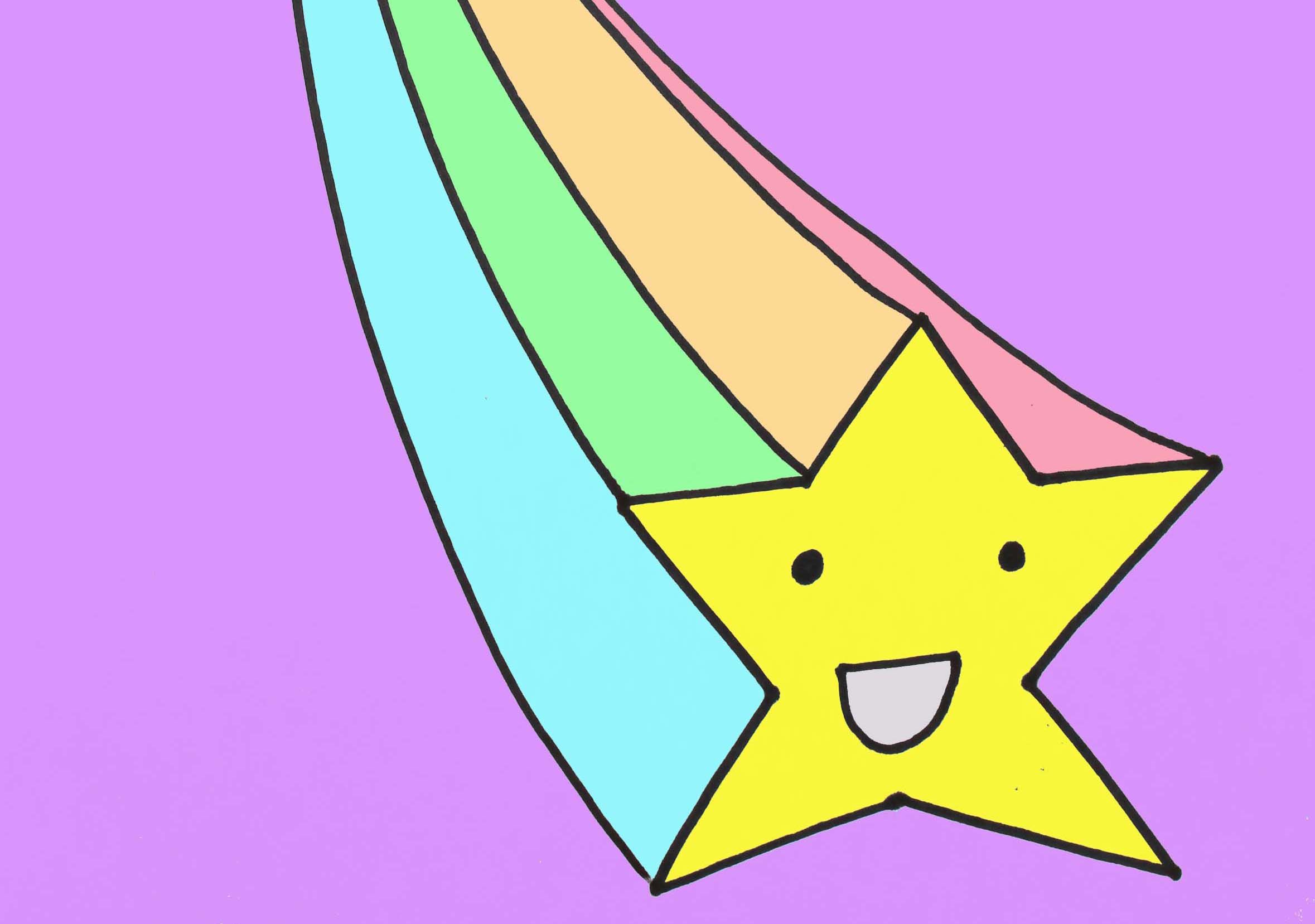 2358x1657 Video Drawing Tutorial For Kids How To Draw A Shooting Star