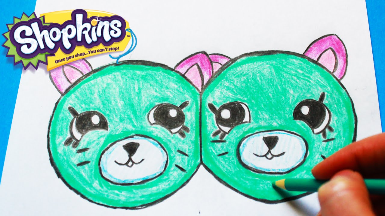 1280x720 How To Draw Shopkins Season 4 Earring Twins Petkins Step By Step