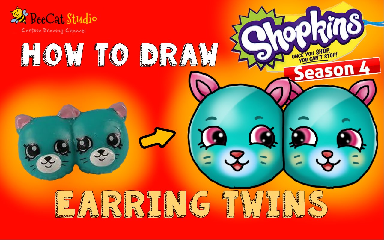1281x801 How To Draw Shopkins Season 4 Petkins Earring Twins