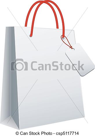 328x470 White Shopping Bag, Vector. White Blank Shopping Bag, Vector
