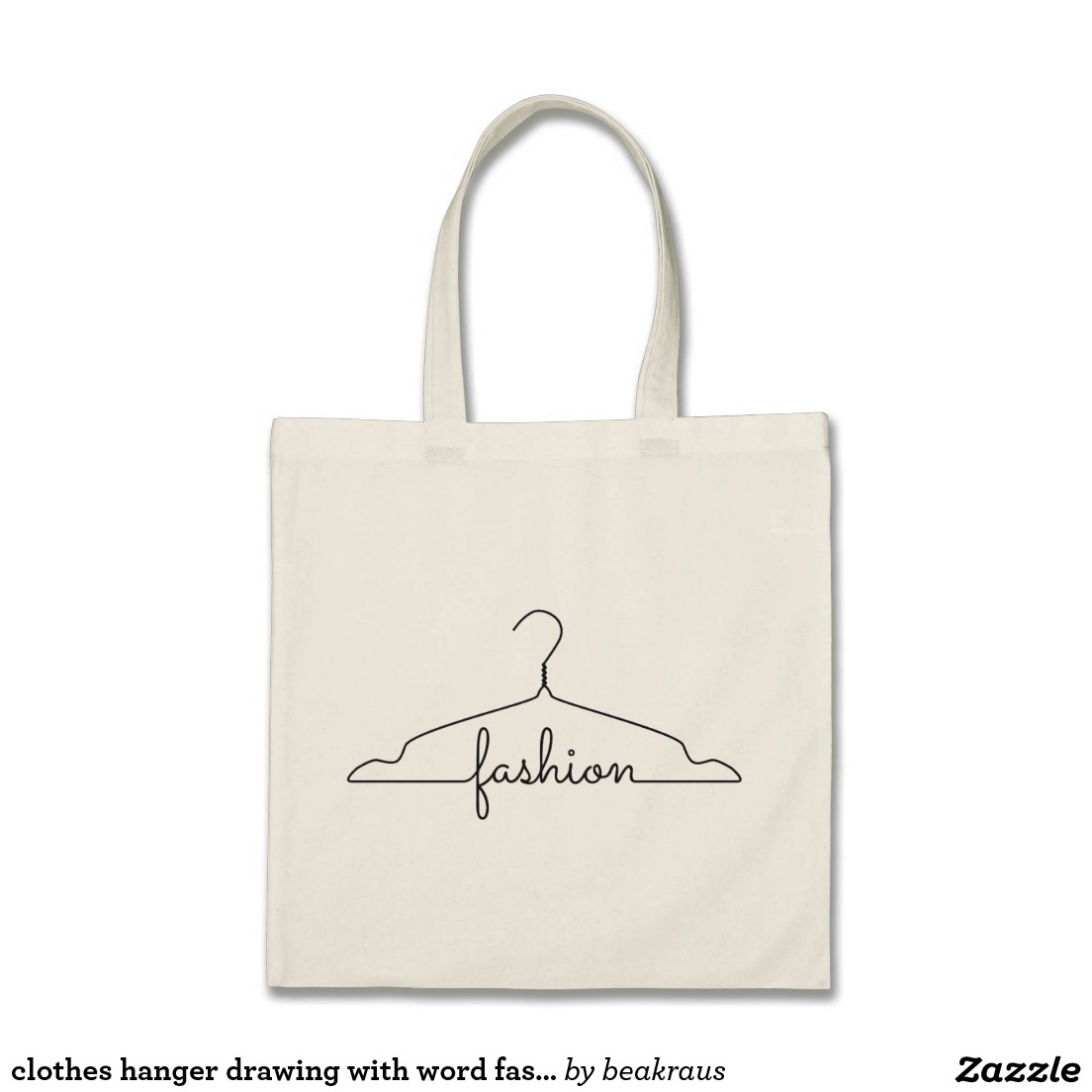 1104x1104 Clothes Hanger Drawing With Word Fashion Budget Tote Bag