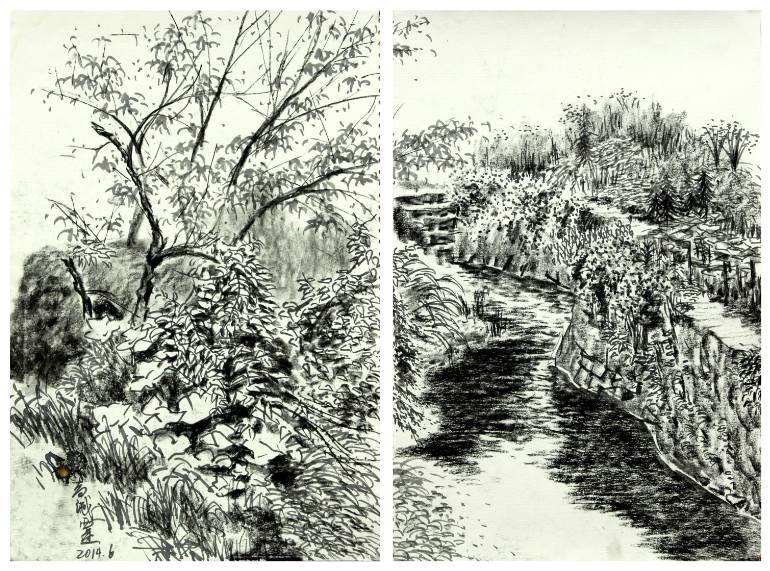 770x571 Saatchi Art The Shore Drawing By Gao Cheng