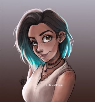 327x350 Sort Of Wanted To Draw A Girl With Short Hair And This Came Out Oh