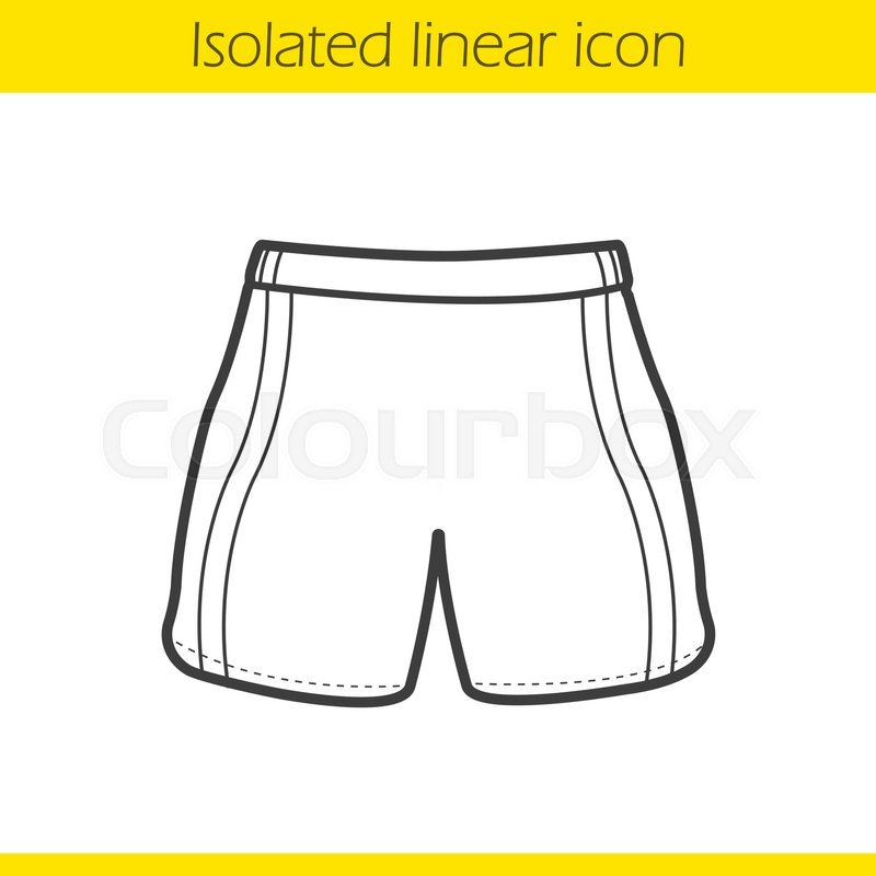 800x800 Shorts Linear Icon. Soccer Player Uniform. Sportswear Thin Line
