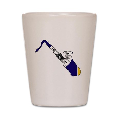 460x460 Saxophone Drawing Shot Glasses, Buy Personalized Saxophone Drawing