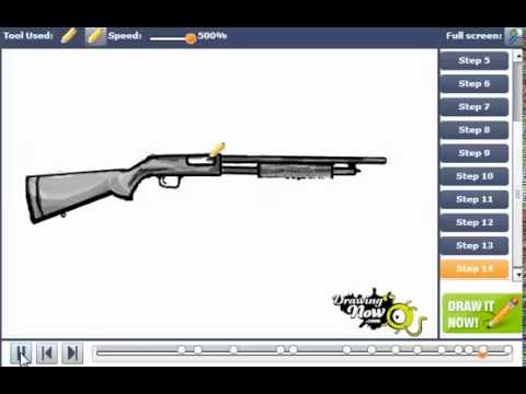 480x360 How To Draw A Shotgun