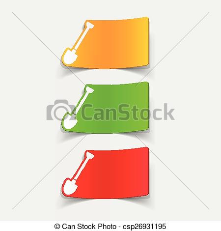 450x470 Realistic Design Element Shovel Eps Vectors