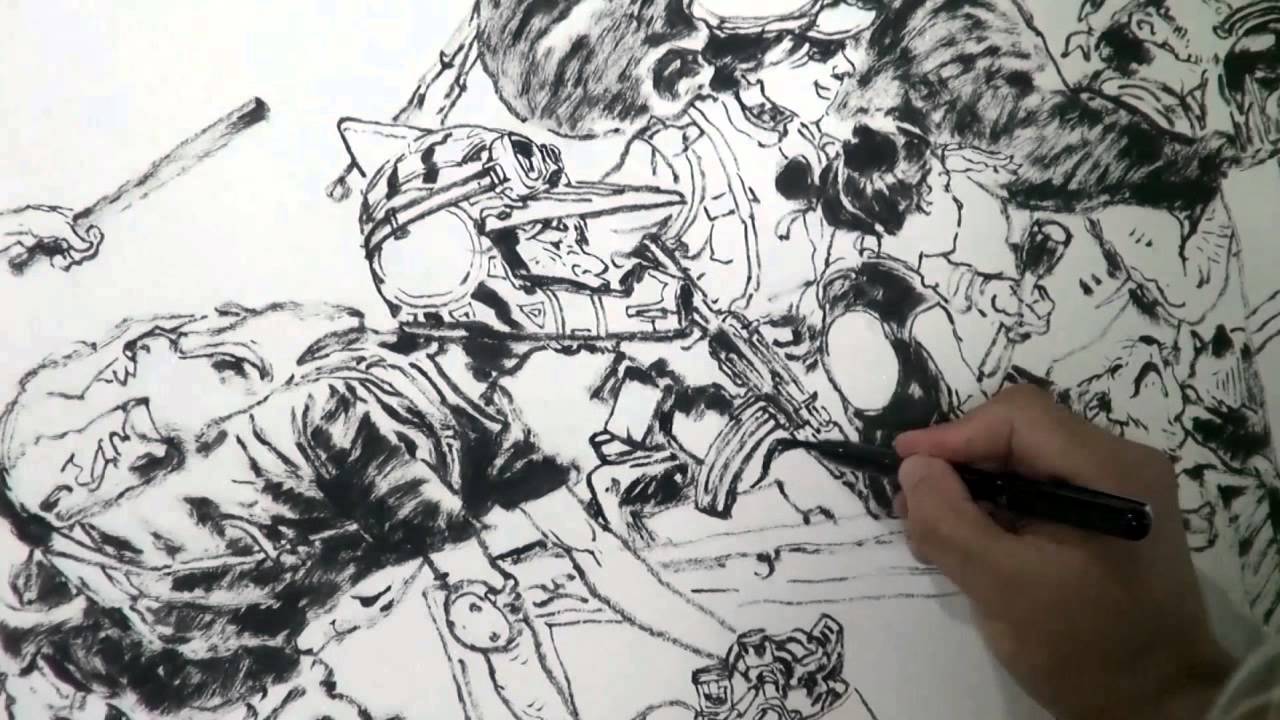 1280x720 Kim Jung Gi Drawing Show In China