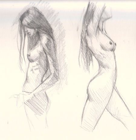 450x461 Woman Figure Side View